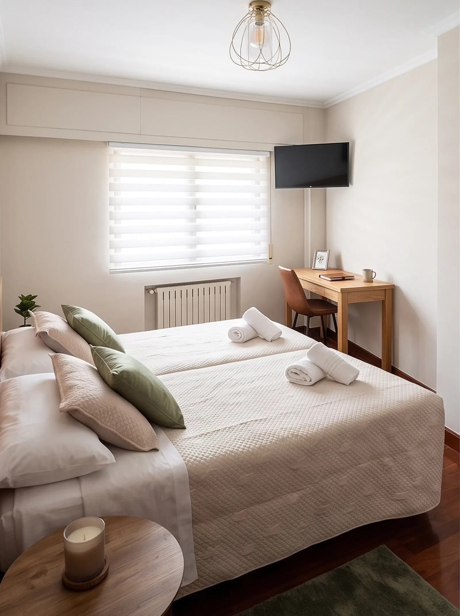 Apartamento — Habitación de camas individuales luminosa